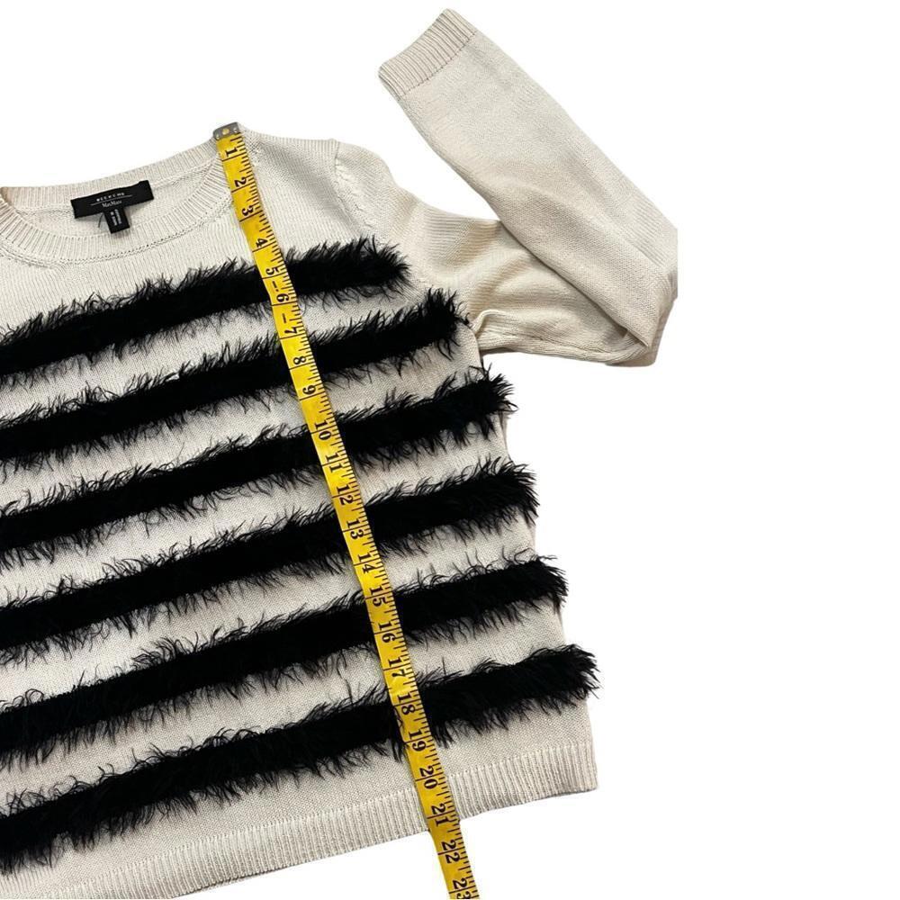 Weekend Max Mara Black and Cream Textured Stripe Sweater - Picture 6 of 10